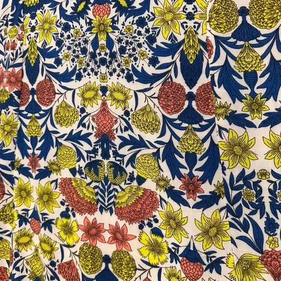 H&M Boho Floral Mini Dress Size 8 Flowy Viscose Shift Dress - Picture 6 of 8